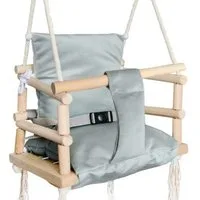 KRUZZEL Babyschaukelsitz Kinderschaukel Gartenschaukel (Spar-Set, 1-tlg), Weiches, samtiges Material, wasserabweisend, leicht zu reinigen