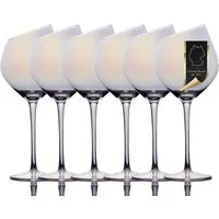 Intirilife Weinglas, 6-tlg., Glas, Wein Glas Set 470ml Wein Gläser mit Schimmer Spülmaschinenfest (6-tlg)