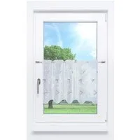 LYSEL® Scheibengardine Ginkgoblatt (1 St), transparent, HxB 45x48cm