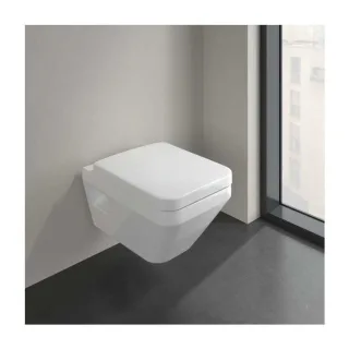Villeroy und Boch Architectura Wand-Tiefspül-WC 5685C001 37x53cm, eckig, TwistFlush, wandhängend, waagerecht, weiß