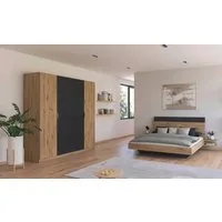 rauch Schlafzimmer-Set Monza, mit Drehtürenschrank Breite 226 cm, Bettanlage in 2 Breiten