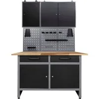 ONDIS24 Werkstatt-Set, 120 cm, mit Lochwandsystem inkl. Haken