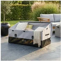 casa.pro Auflagenbox, mit Plane »Alanno« Stahl 155 x 64 x 75 cm Grau / Schwarz