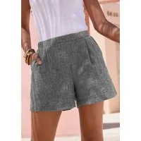 Buffalo Webshorts aus luftig-leichter Webware Sommerhose mit Melange-Effekt, leichte Sommershorts, bequem