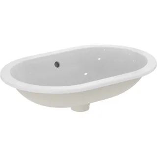 Ideal Standard Connect Einbauwaschtisch E504901 oval, ohne Hahnloch, mit Überlauf, 62 x 41 cm, weiß
