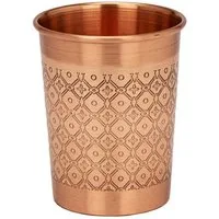 NKlaus Trinkflasche Mosaik Kupferbecher 300 ml - Handgefertigter Ayurvedischer Trinkbecher