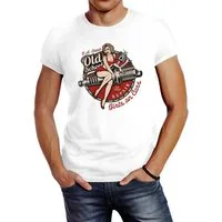 Neverless Print-Shirt Herren T-Shirt Girls on Cars Retro Vintage Print Pin up Girl Logo mit Print