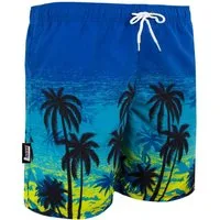 Luvanni Badehose Badehose Herren Schnelltrocknende Beachshorts 439v23 Badeshorts Kordelzug Boardshorts Schwimmhose Männer Streifen Palmen
