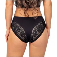 Donna Taillenslip 235 (2-St) Damen 2er Pack Taillen Slips Unterhosen florale Spitze Viskose