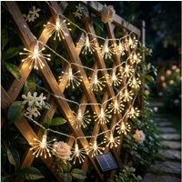 Salcar LED Solarleuchte LED Feuerwerk-Lichterkette Außen Solar Gartenleuchte Weihnachtsdeko, 10 Feuerwerk-Lichterkette 150 LED, 8 Modi, mit Fernbedienung