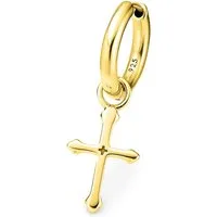 Bruno Banani Single-Creole Schmuck Geschenk Silber 925 Ohrschmuck Ohrring Kreuz, Einhänger abnehmbar