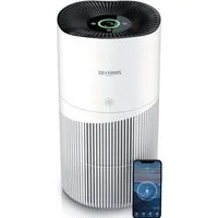 Brandson Luftreiniger für Allergiker, 4 Filterstufen HEPA Aktivkohle, Smart Home mit App, für 90 m² Räume, Air Purifier CADR 402 m³/h, entfernt bis zu 99,97 % Schadstoffe, leise