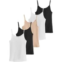 Next Trägertop Trägertops mit hohem Baumwollanteil, 5er-Pack (5-tlg)
