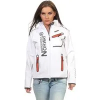 Geographical Norway Softshelljacke Damen Softshell Windbreaker Regen Outdoor Jacke in Unifarbe, mit abnehmbarer Kapuze, mit Stehkragen