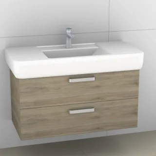 Artiqua 413 Waschtischunterschrank für Renova Plan 122101, 122102 Sanremo Eiche quer NB, 413-WU2L-K6 413-WU2L-K69-7145-428