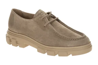 Paul Green 1183-020 Damenschuhe Plateau Halbschuhe Grau Antelope Super Soft F...