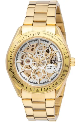 Invicta Objet D Art 69597 Herrenuhr - Automatisches Werk - Edelstahl mit weißem Zifferblatt - 43 mm