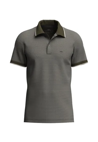 FYNCH-HATTON - Polo, 2-Tone, piquee dark khaki - Gr. - XXL