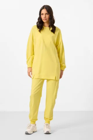 Oversized Fleece-Trainingsanzug mit Sweatshirt und Hose