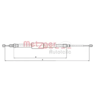 Metzger Handbremsseil hinten Renault Grand Sc?nic 2 Megane 2 Grandtour Sc?nic 2
