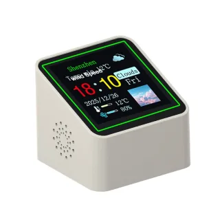 Smart Weather Clock Multifunctional Desktop Electronic Clock WiFi Connectivity Real-time Weather Updates Brightness Adju