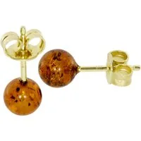OSTSEE-SCHMUCK Paar Ohrstecker Ostsee-Schmuck Ohrstecker Klassisch 6 mm (2-tlg)