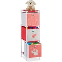 relaxdays Kinderregal Schwan mit Boxen, 3-tlg., 3
