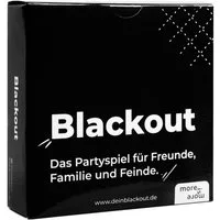 more is more Spiel Blackout Schwarze Edition, Partyspiel, Made in Europe