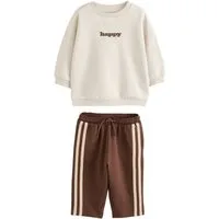 Next Sweatanzug Rundhals-Sweatshirt mit Print und Jogginghose (2-tlg)
