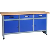 KÜPPER Werkbank 12150, 170x84x60 cm, 3 Schubladen, 3 Türen, 300 kg Traglast