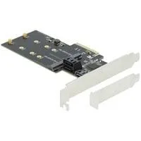 3 Port SATA + M.2 Key B PCIe x4 Low Profile, Schnittstellenkarte