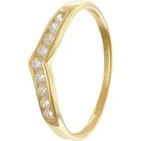 Glizz Goldring DamenGold 333/8K mit Zirkonia