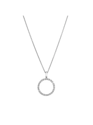 Lyomi Anhänger 585/- Weißgold Kreis 25 synth. Diam. 0,51ct.