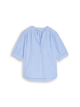 Tom Tailor - Bluse aus Baumwolle dreamy blue - Gr. - 36
