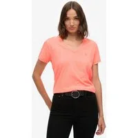 Superdry T-Shirt STUDIOS SLUB EMB VEE TEE Baumwollmischung, relaxed fit