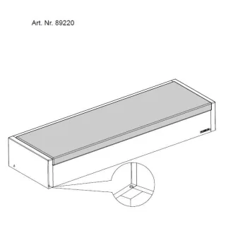 Hoesch Wanneneinstiegstufe 89220 Teakholz, 80x25,5x13,1cm