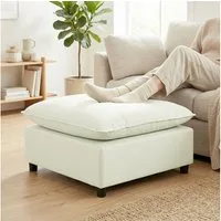 HOMCOM Fußhocker (Hocker mit weichem Kissen, 1 St., quadratischer Sitzhocker), modular, weich, modern