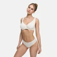 cfab Bügel-BH Cotton Bügel BH ohne Pads-Weiß-85B (1-tlg)