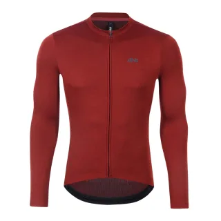 dhb - "Aeron 2.0" Radfahr-Trikot für Herren, Merinowolle, Langärmlig (Gebrannter Ziegelstein)