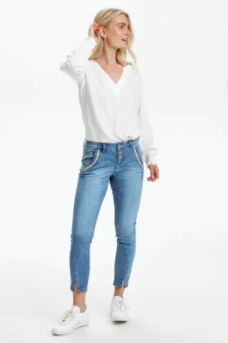 Jeans Curved fit light blue