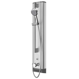 KWC Aquarotter Duschpaneel, F5, elek., Edelstahl, Therm., HB-Garnitur, f. Batt./Netzteil, 2030056562 2030056562