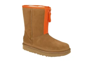 UGG 1144035 CHE Classic Short Damenstiefel Braun Schlupfstiefel mit Rei?versc...