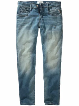 Replay Herren Jeans Anbass Dust Blau 91 % Baumwolle, 6 % Elastomultiester, 3 % Elasthan
