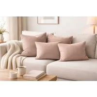 Amilian Dekokissen - Kissen Set 4er - Sofakissen mit Füllung 2x 50x50 + 2x 35x45cm, (4 Stück) Kuschelkissen - Zierkissen mit Kissenfüllung - Couchkissen