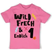 Shirtracer T-Shirt Wild frech und endlich 1 - Wunderbar ein Jahr 1. Geburtstag