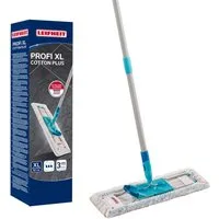 Leifheit Wischmopp Bodenwischer Profi XL cotton plus (Box), (3-St), Waschbar bei 60°C, Wischbreite 42cm, Arbeitshöhe 146cm, Click-System