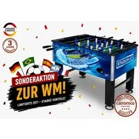 Carromco Kickertisch Stadium-XT - Profi Tischkicker für Erwachsene, 142x75x87,5 cm, Stabiler Korpus, Stahlstangen