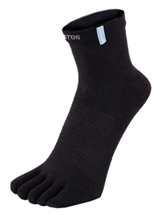 TOETOE - Herren- und Damen-Feuchtigkeitsableitende Outdoor-Trainer-Socken mit Zehen-Design - Schwarz