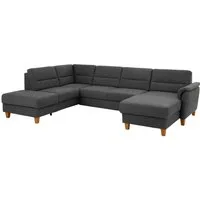 Home affaire Wohnlandschaft Palmera U-Form, B: 308 cm, optional Schlaffunktion & Bettkasten, Federkern