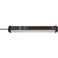 Brennenstuhl Premium-Pect-Line Steckdosenleiste 6-fach (Ein- / Ausschalter, USB-Anschlüsse, Schalterbeleuchtung, Überspannungsschutz, Kabellänge 3 m), USB Power-Delivery Typ C, 1x USB-A, Überspannungsschutz und Schalter